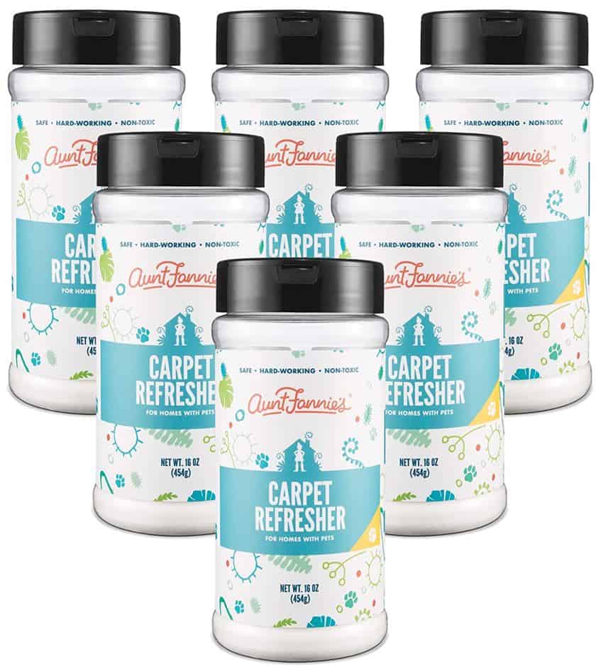 6 bottles of Aunt Fannie’s Powdered Carpet Refresher, 16 oz
