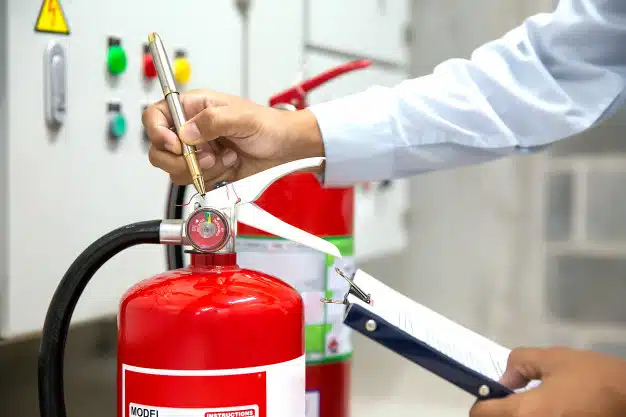 Checking fire extinguishers
