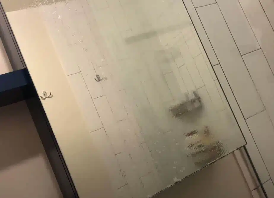 mirror sprayed by windex