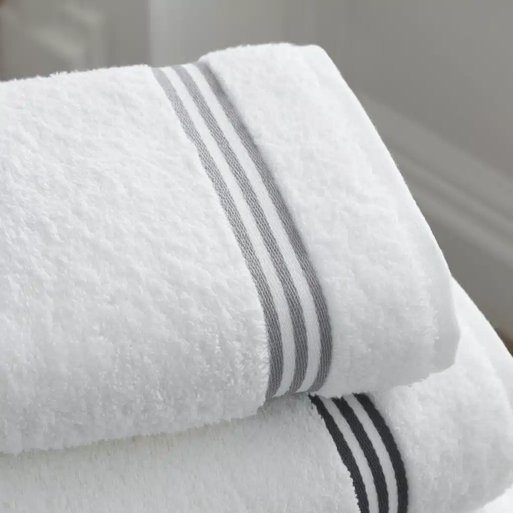 White towels in a bathroom